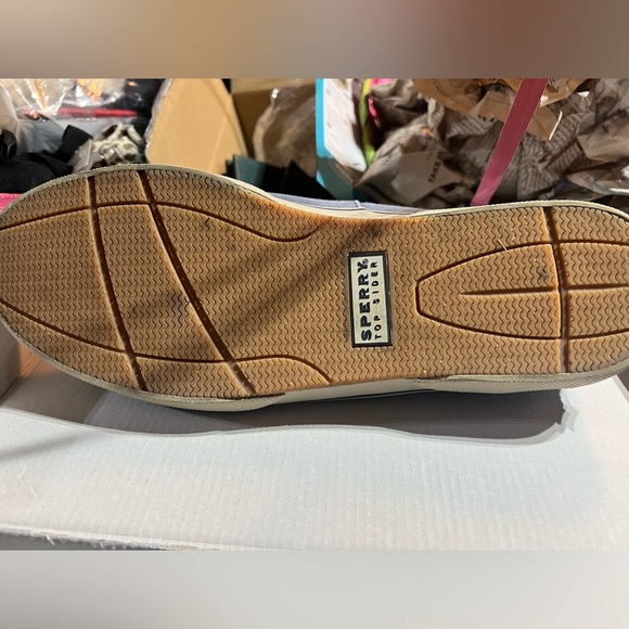 Sperry Top Sider Mens Halyard 2 Eye Denim Blue Slip On Boat Shoes Size 12 - Picture 10 of 11